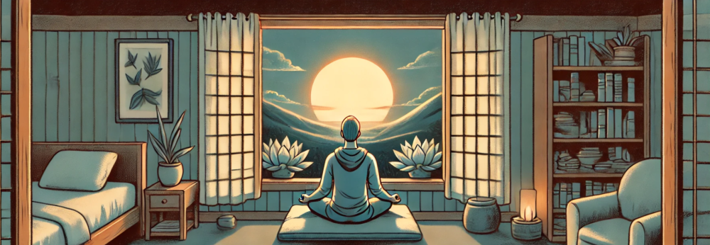 Meditation Through Distractions AI generated