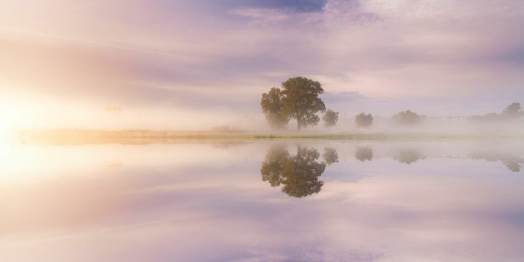 Tranquil landscape to represent mindfulness and inner calm.