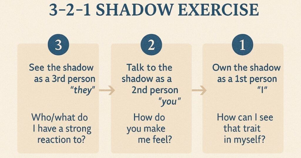 Diagram of the 3-2-1 Shadow Exercise